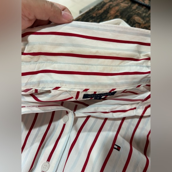 Tommy Hilfiger stripe button shirt. Size 4. Used - Picture 8 of 8